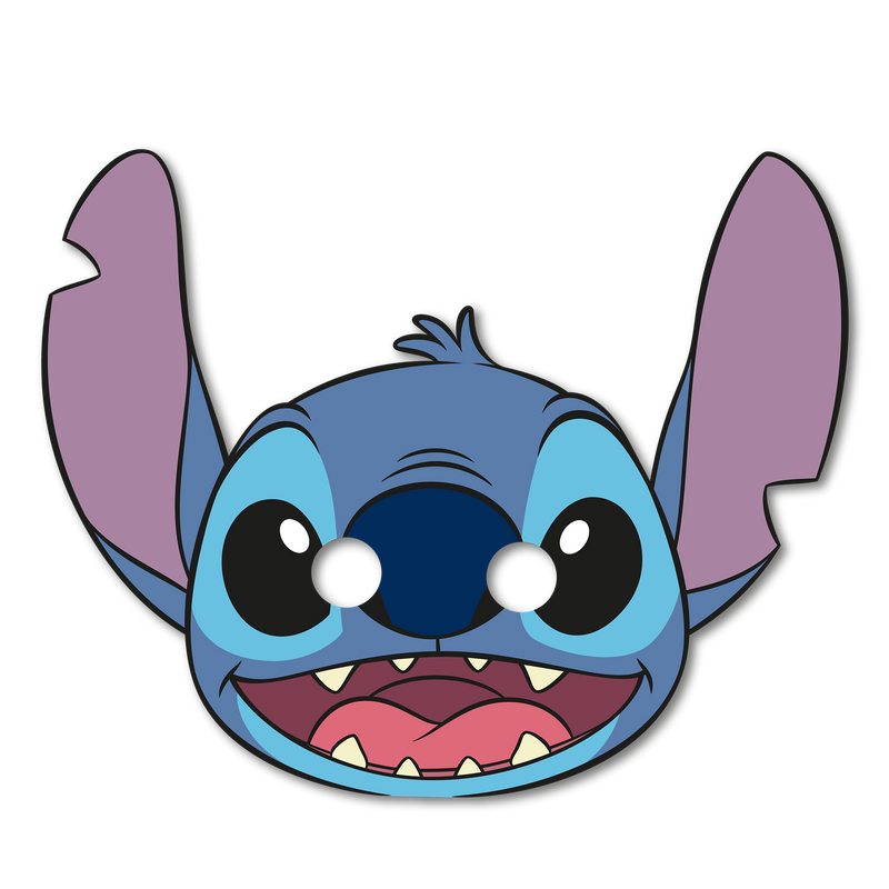 Papieren Feestmaskers Stitch & Angel – 6 Stuks