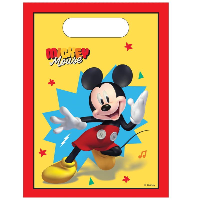 Plastic Uitdeelzakjes Mickey Mouse – 6 Stuks