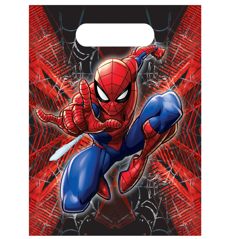 Plastic Uitdeelzakjes Spider-Man – 6 Stuks