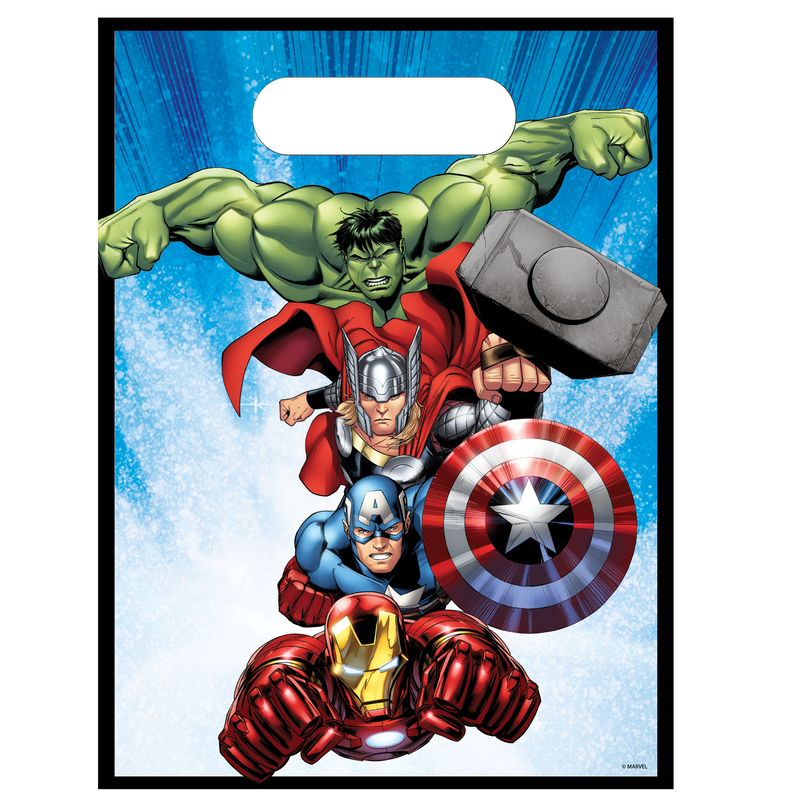 Plastic Uitdeelzakjes Avengers – 6 Stuks