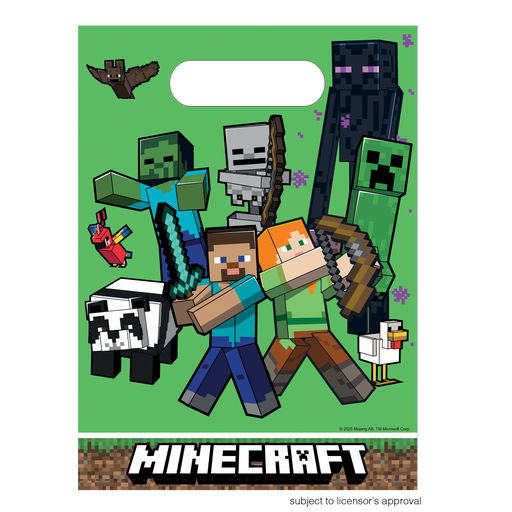 Plastic Uitdeelzakjes Minecraft – 6 Stuks