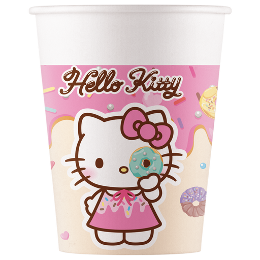 Papieren Bekers Hello Kitty & Kuromi 200 ml – 8 Stuks