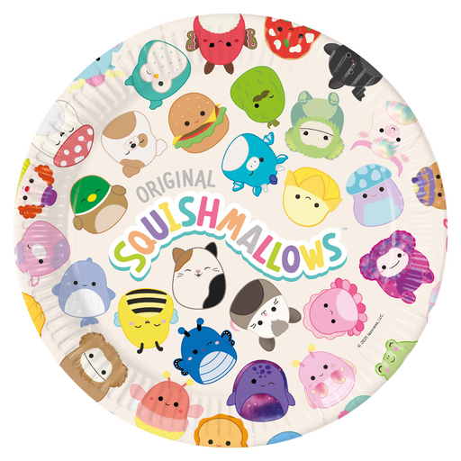 Papieren Borden Squishmallows 23 cm – 8 Stuks