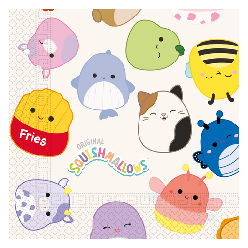 Servetten Squishmallows 33 × 33 cm – 20 Stuks