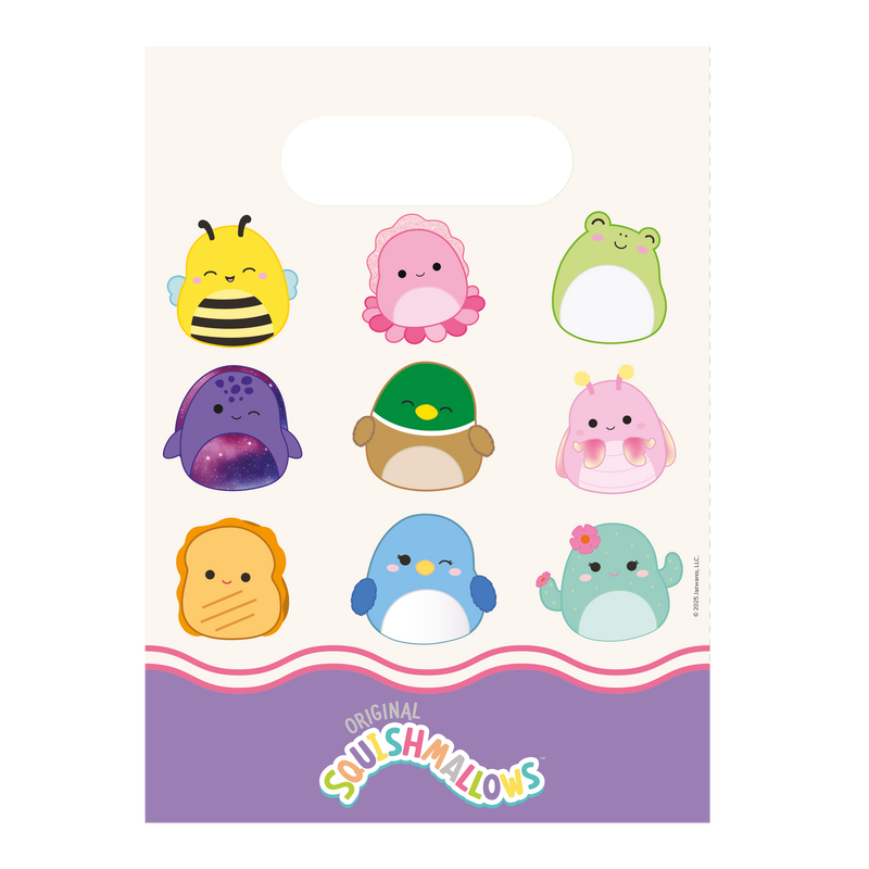 Papieren Uitdeelzakjes Squishmallows – 4 Stuks