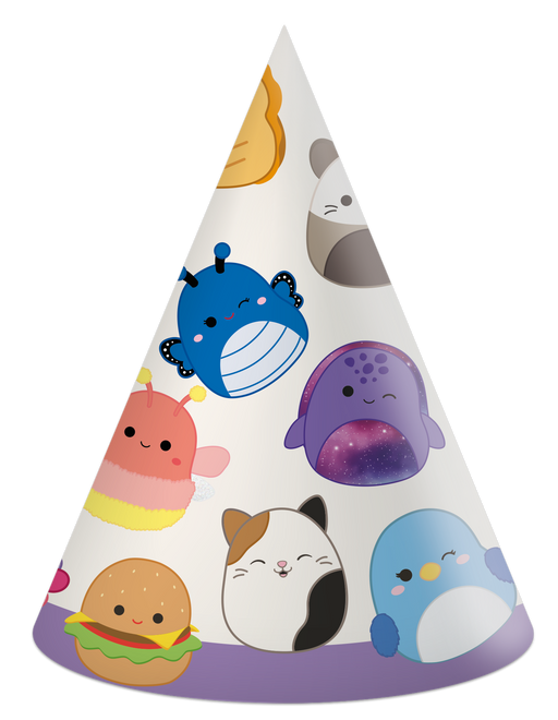 Feesthoedjes Squishmallows – 6 Stuks