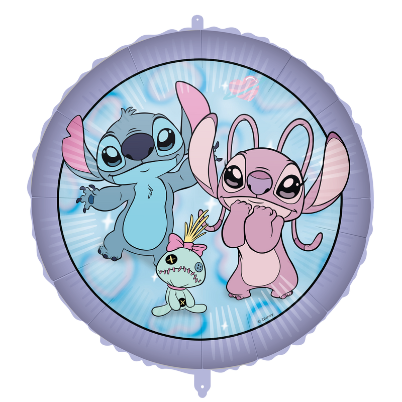 Folieballon Stitch & Angel Pastel 46 cm