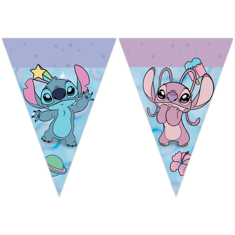 Vlaggenlijn Stitch & Angel Pastel – 9 Vlaggen