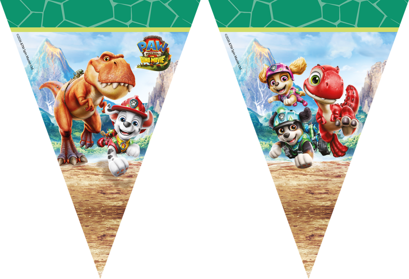 Vlaggenlijn PAW Patrol Dino Movie 9 Vlaggen