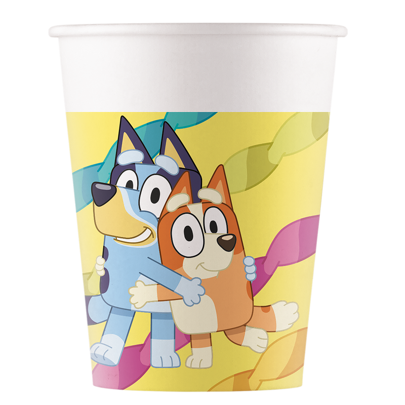 Papieren Bekers Bluey 200 ml – 8 Stuks