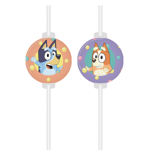Papieren Rietjes Bluey – 4 Stuks