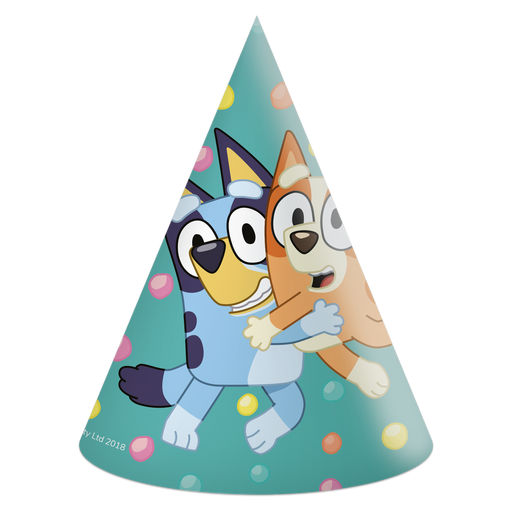 Feesthoedjes Bluey – 6 Stuks