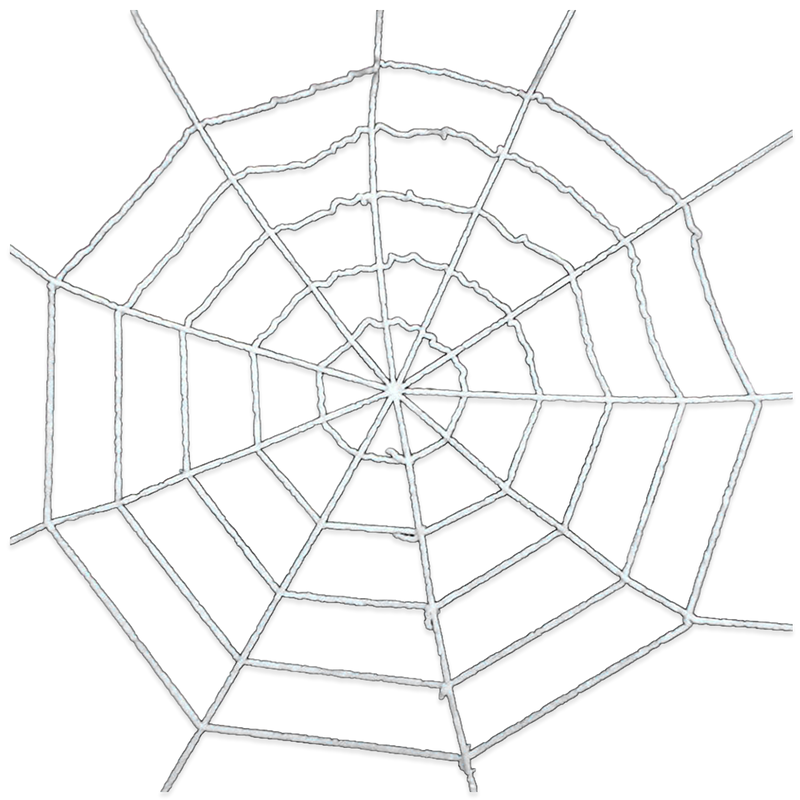 Halloween Spinnenweb Wit met Zwarte Spinnen