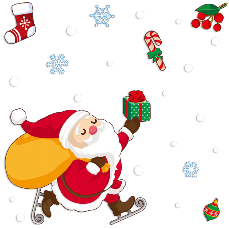 Kerst Raamstickers Kerstman – 25 Stuks