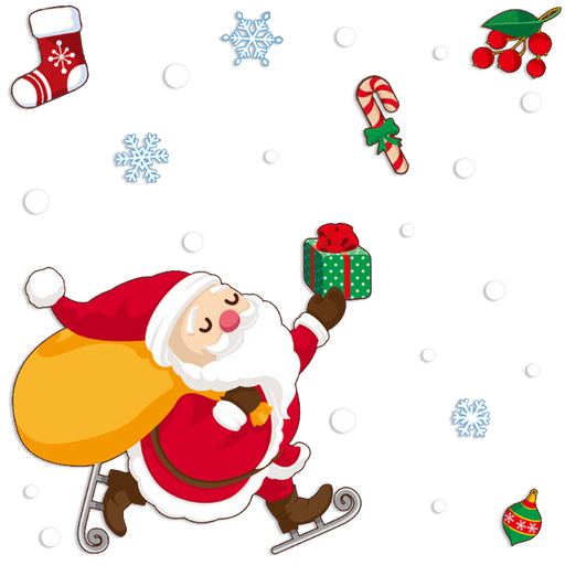 Kerst Raamstickers Kerstman – 25 Stuks