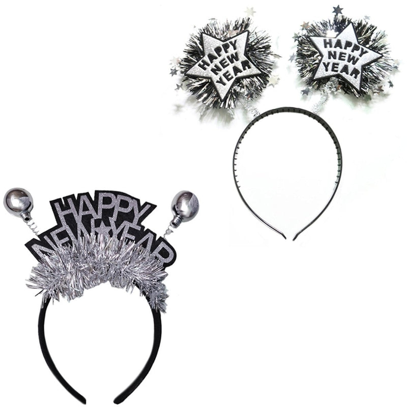 Happy New Year Diadeem Zilver – 2 Stuks