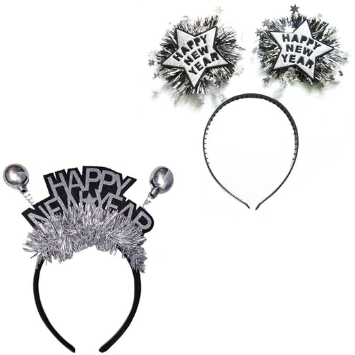 Happy New Year Diadeem Zilver – 2 Stuks