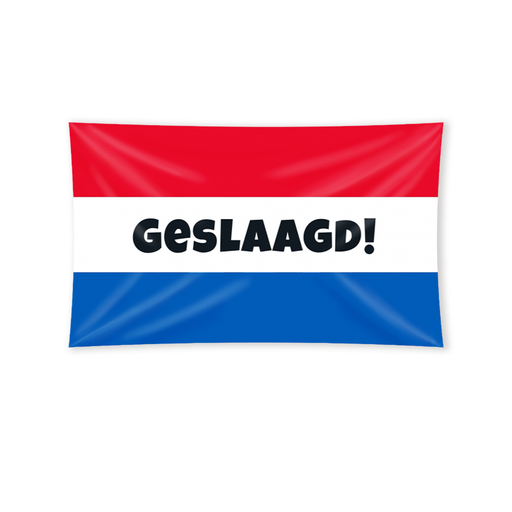 XXL Gevelvlag Geslaagd Nederlandse Vlag 150 x 90 cm
