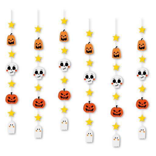 Halloween Hangdecoratie Pompoen, Spook en Skelet 120 cm