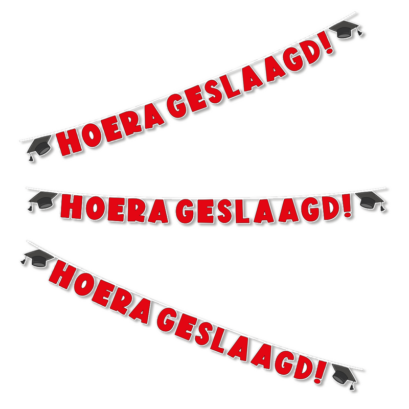 Letterslinger Hoera Geslaagd 300 cm