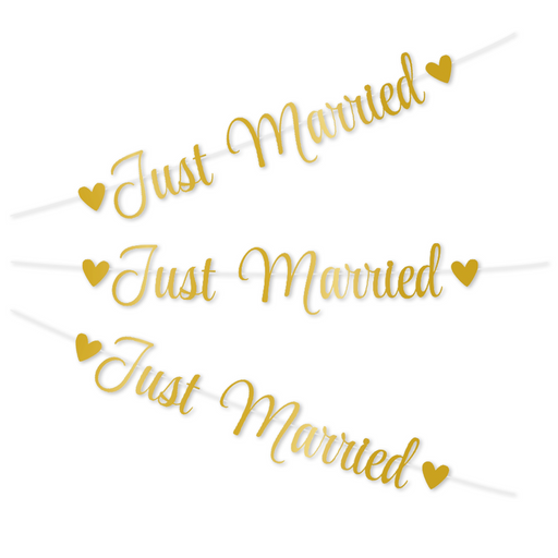 Letterslinger Just Married Goud 3 m
