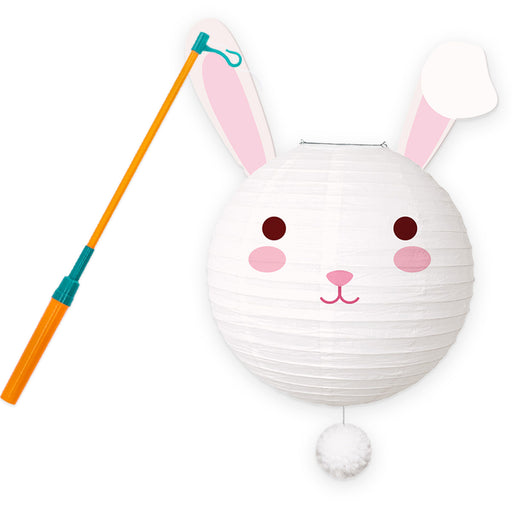 Dierenlampion Konijn 25 cm met Lampionstok