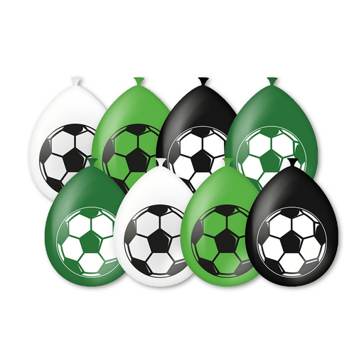 Latex Ballonnen Voetbal Groen/Zwart/Wit 30 cm