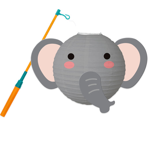 Dierenlampion Olifant 25 cm met Lampionstok