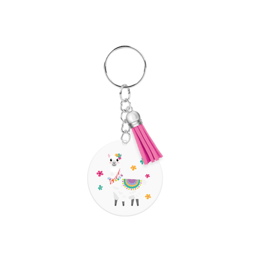 Acryl sleutelhanger - Alpaca