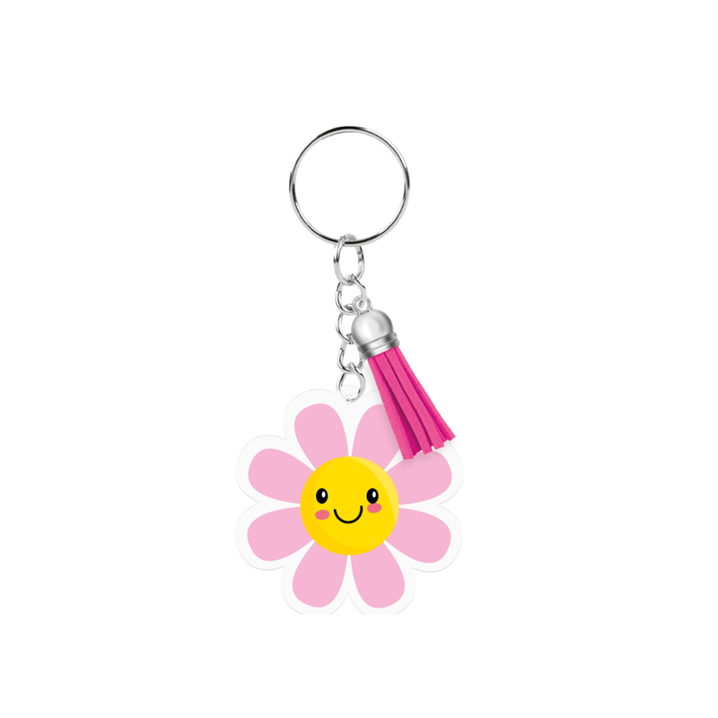Acryl sleutelhanger - Bloem