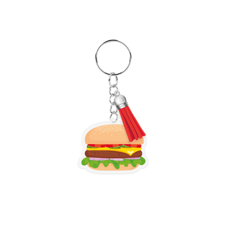 Acryl sleutelhanger - Hamburger