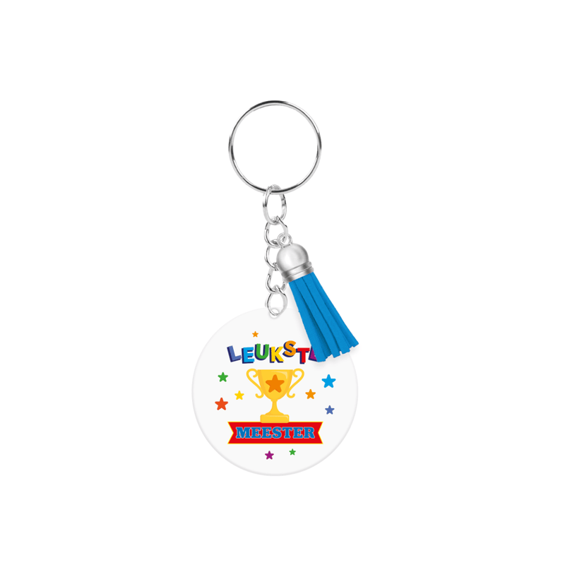 Acryl sleutelhanger - Meester