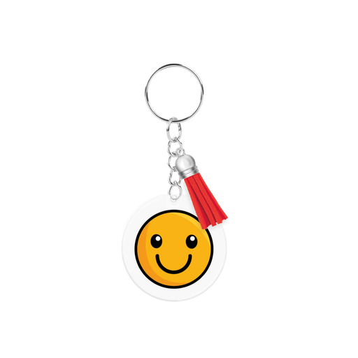 Acryl sleutelhanger - Smiley