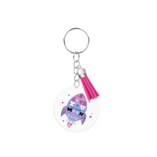Acryl sleutelhanger - To the moon and back