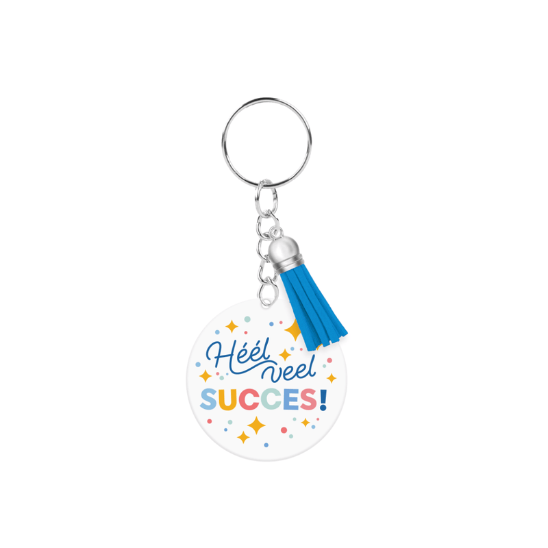 Acryl sleutelhanger - Veel succes
