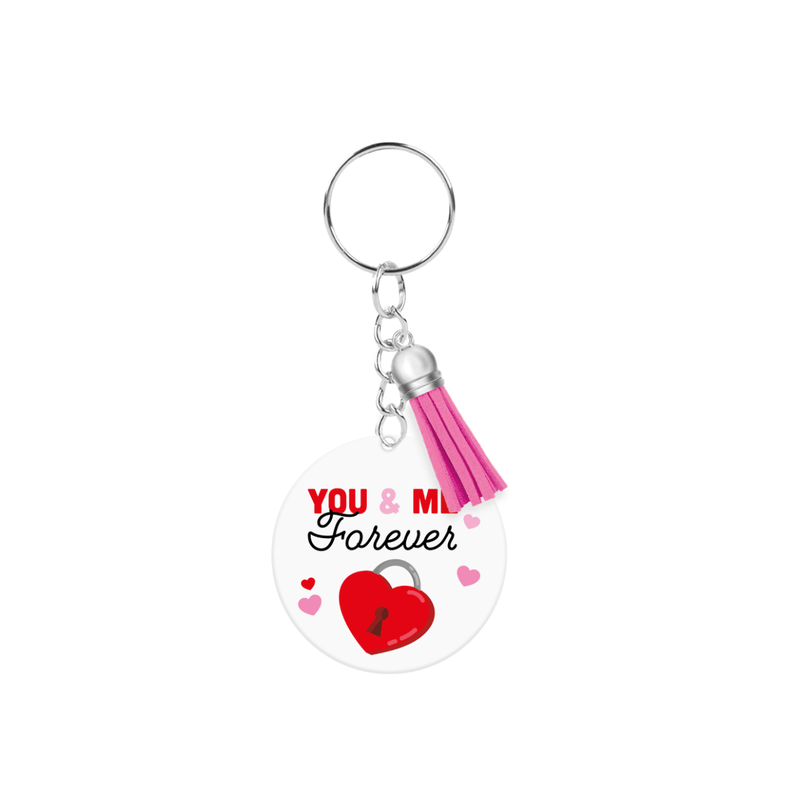 Acryl sleutelhanger - You & me