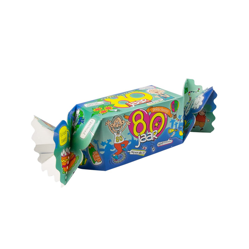 Cadeau- en snoepverpakking Fun - 80 jaar