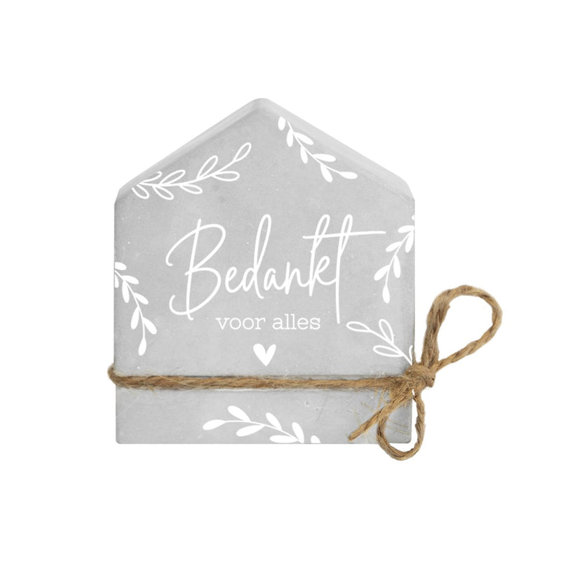 Cement huisje - Bedankt