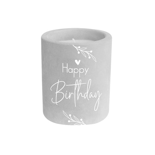 Cement kaars - Happy birthday