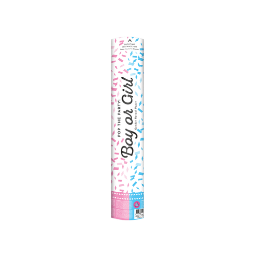 Confettikanon 40 cm - Gender reveal girl paper