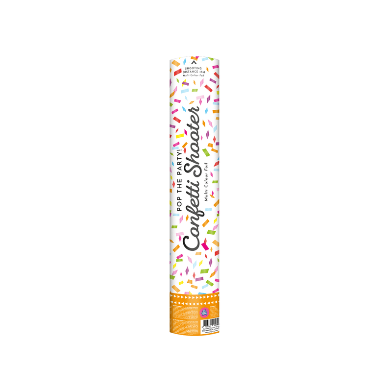 Confettikanon 40 cm - Multi colour foil