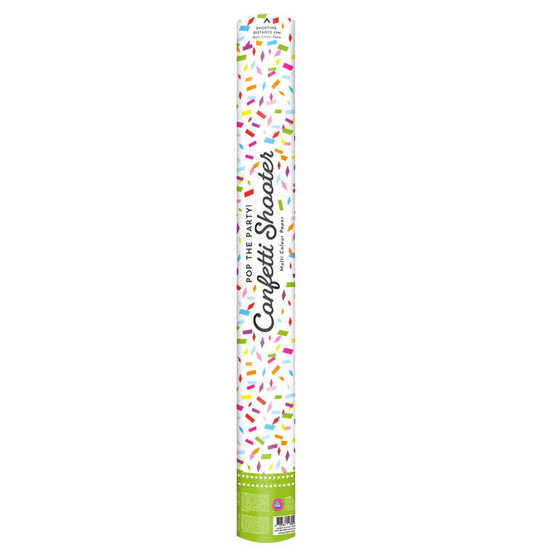 Confettikanon 60 cm - Multi colour paper