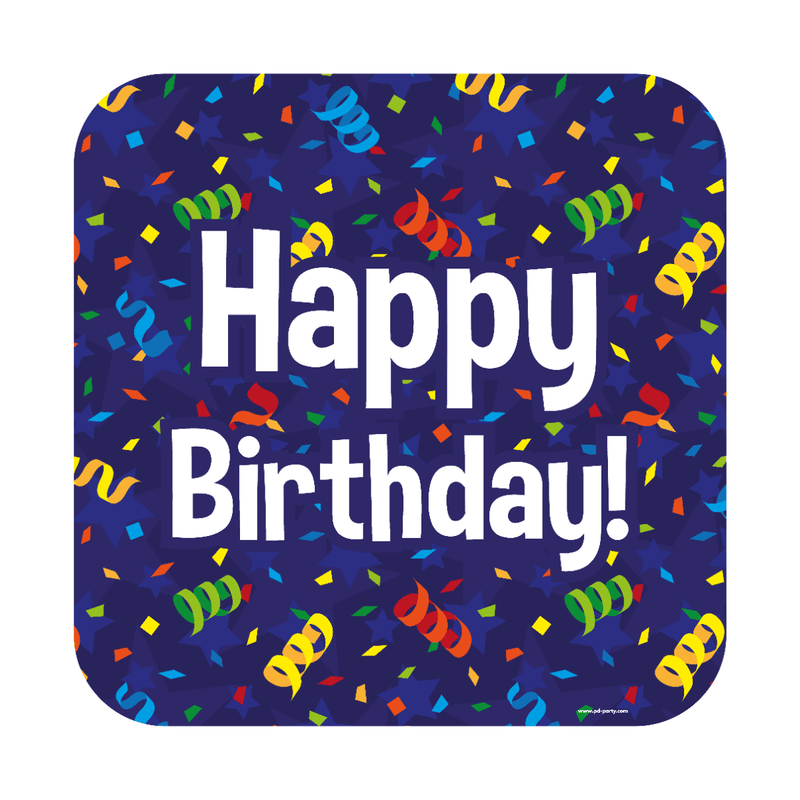 Decoratiebord - Happy birthday (cartoon)