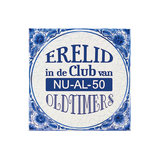 Delfts blauw tegeltje - 50 jaar