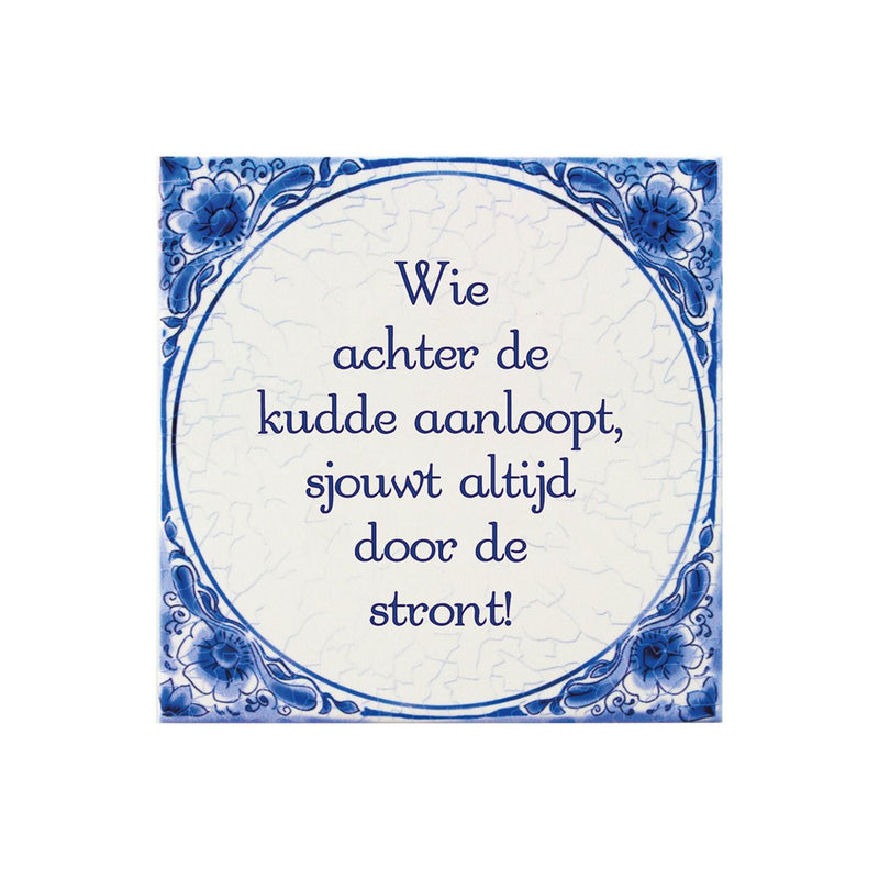 Delfts blauw tegeltje - Kudde