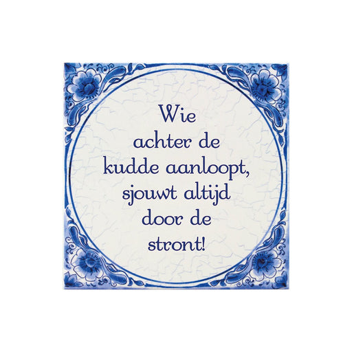 Delfts blauw tegeltje - Kudde