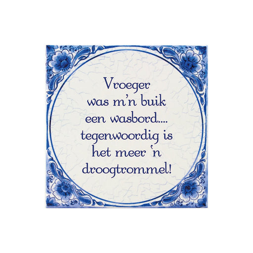 Delfts blauw tegeltje - Wasbord