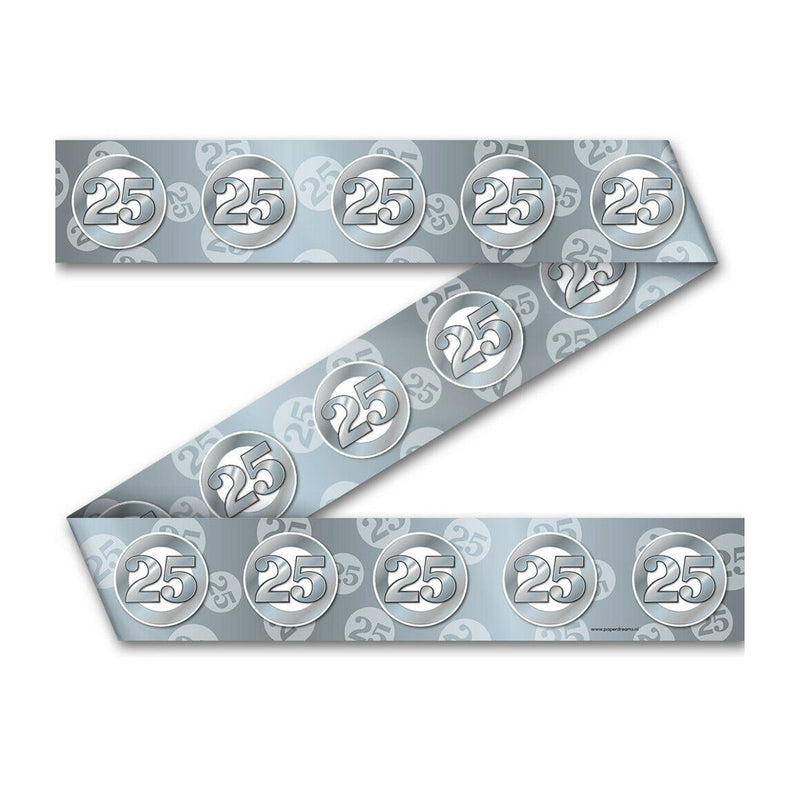 Feestlint - 25 zilver