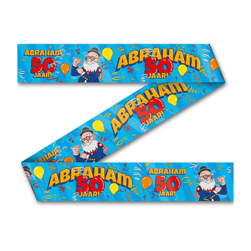 Feestlint - Abraham 50 jaar cartoon