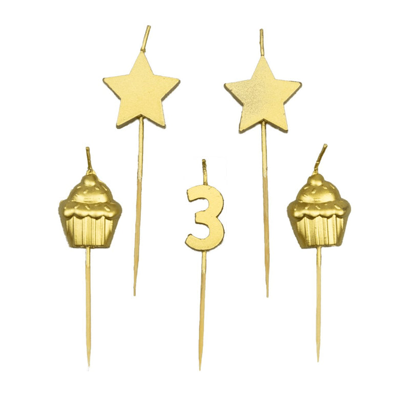 Feesttaartkaarsjes - 3 jaar